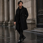 Carson | Men's Double Breasted Wool Trench Coat, Long Tailored Coat | The Dress Cellar
