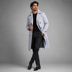 Carson | Men's Double Breasted Wool Trench Coat, Long Tailored Coat | The Dress Cellar