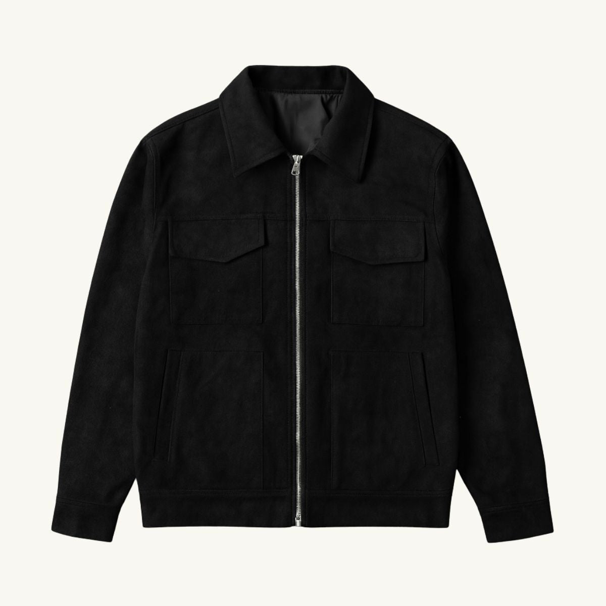Carter | Men's Suede-Effect Jacket, Modern Smart Jacket | The Dress Cellar | Black