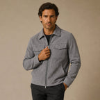 Carter | Men's Suede-Effect Jacket, Modern Smart Jacket | The Dress Cellar