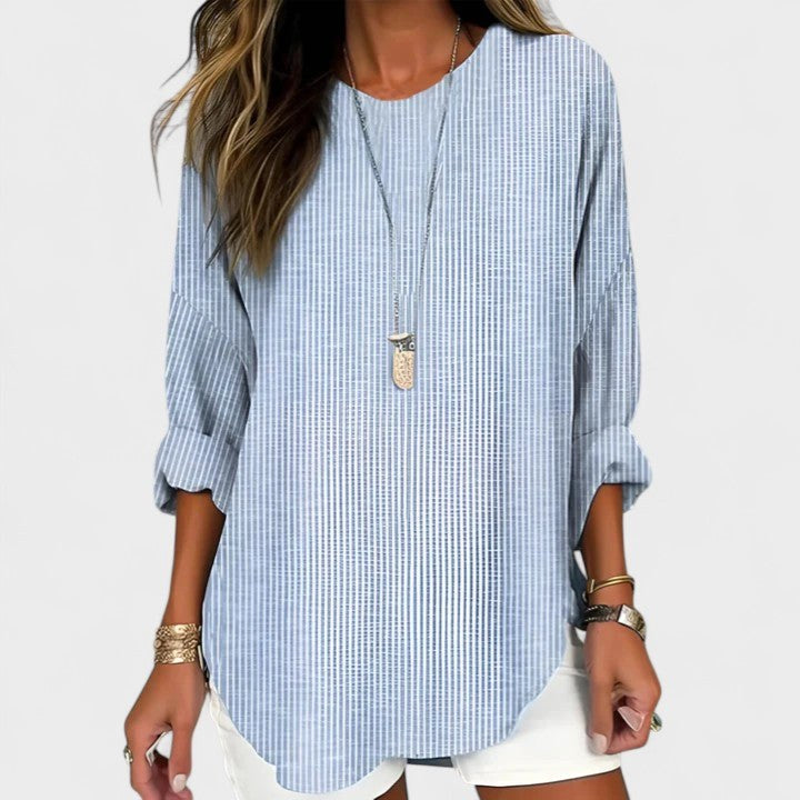 Cassidy | Women's Relaxed Comfortable Blouse - Khaki