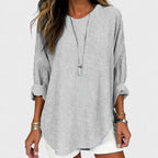 Cassidy | Women's Relaxed Comfortable Blouse - Gray