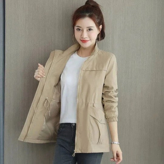 Catherine | Women's Lightweight Waterproof Trench Coat, Hooded Autumn Coat | The Dress Cellar | Pink
