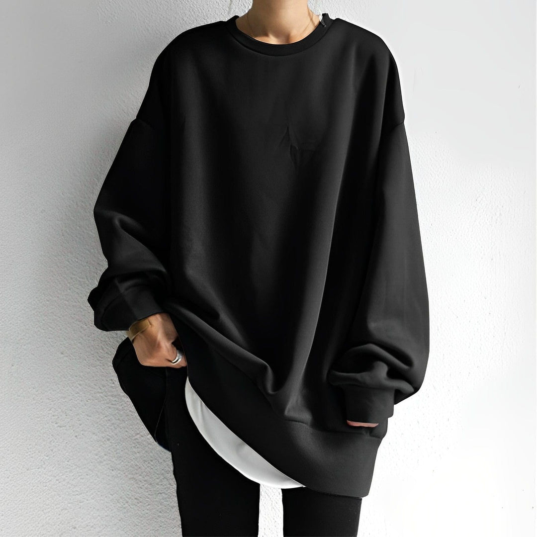 Cecilia | Women's Oversized Knit Jumper, Textured Cosy Jumper | The Dress Cellar | Black