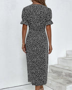 Charlene | Women's V-Neck Floral Midi Dress - image 10