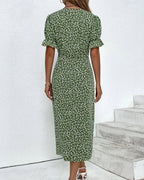 Charlene | Women's V-Neck Floral Midi Dress - image 6