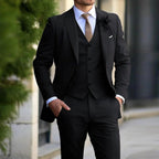 Justin | Men's Three-Piece Tailored Suit, Blazer Vest and Pants | The Dress Cellar