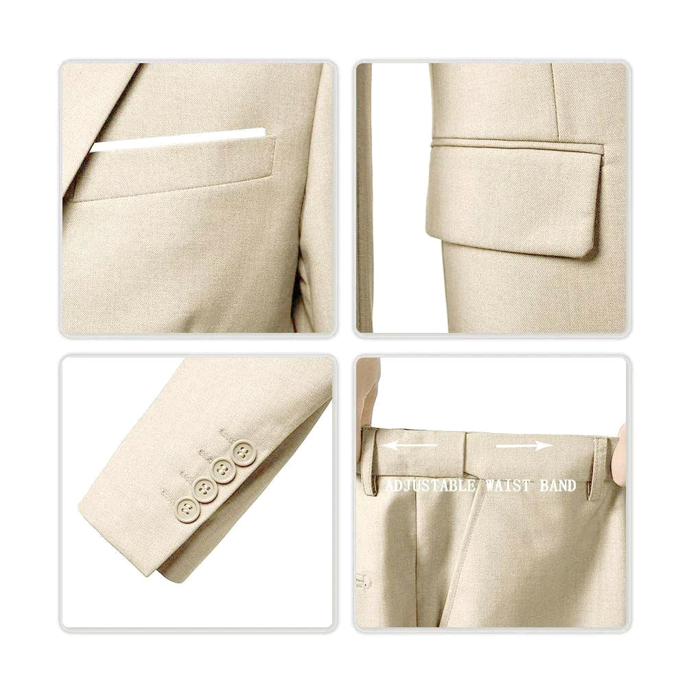 Justin | Men's Three-Piece Tailored Suit, Blazer Vest and Pants | The Dress Cellar