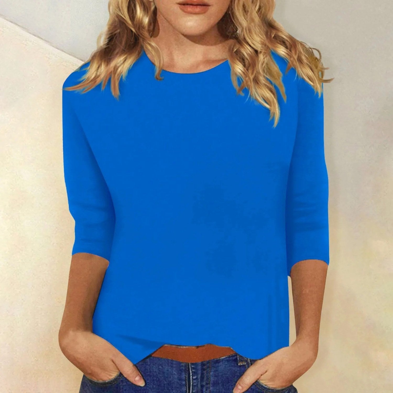 Charlotte | Women's Classic Crewneck Sweatshirt - Blauw