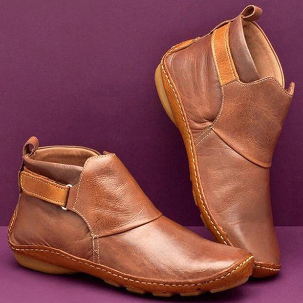 Charlotte | Women's Orthopaedic Ankle Boots, Supportive Autumn Boots | The Dress Cellar | Brown