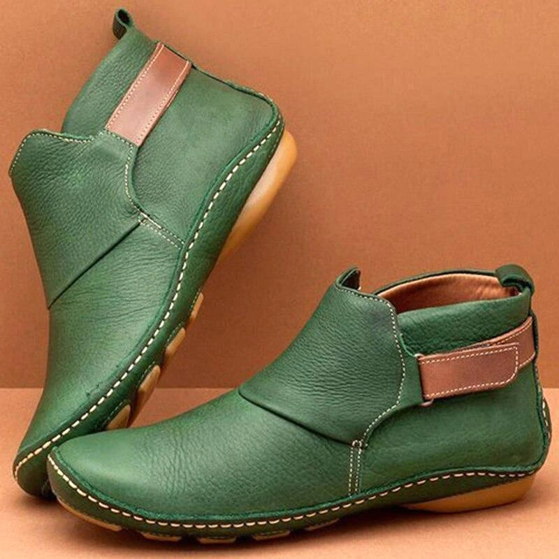 Charlotte | Women's Orthopaedic Ankle Boots, Supportive Autumn Boots | The Dress Cellar | Green