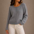 Jessica | Women's Soft Knit Cardigan, Button-Up Long Sleeve Sweater | The Dress Cellar