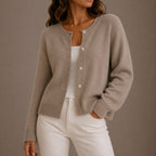 Jessica | Women's Soft Knit Cardigan, Button-Up Long Sleeve Sweater | The Dress Cellar