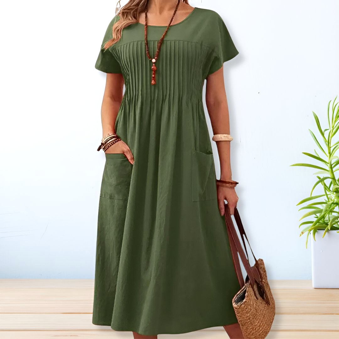 Chloe | Women's Relaxed Fit Day Dress - Blue