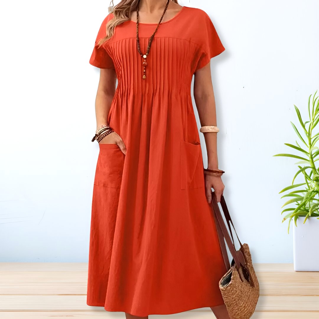 Chloe | Women's Relaxed Fit Day Dress - Green