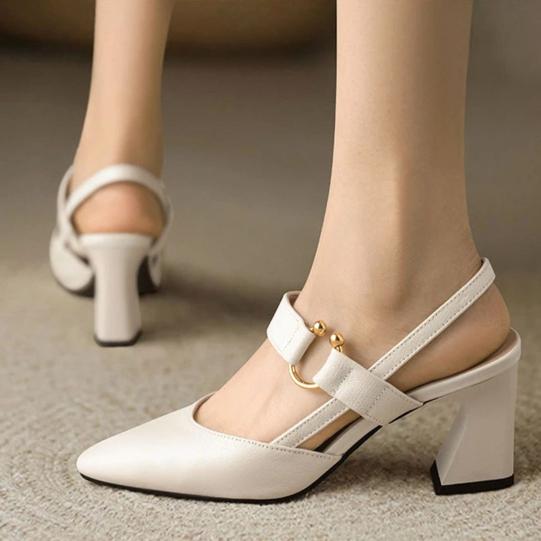 Christina | Women's Orthopedic Comfort Heels - Beige