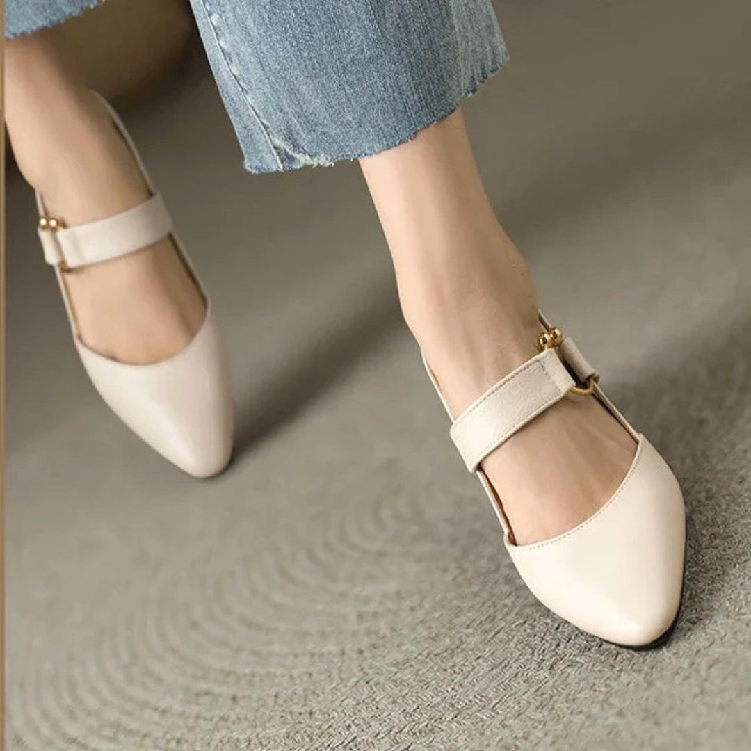 Christina | Women's Orthopedic Comfort Heels - Apricot