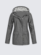 Christine | Women's Waterproof Lightweight Windbreaker Jacket, Water-Resistant Outdoor Jacket | The Dress Cellar | White