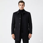 Christopher | Men's Classic Wool Overcoat, Tailored Formal Coat | The Dress Cellar