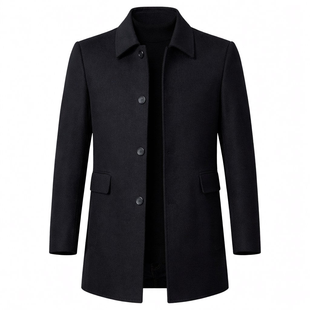 Christopher | Men's Classic Wool Overcoat, Tailored Formal Coat | The Dress Cellar