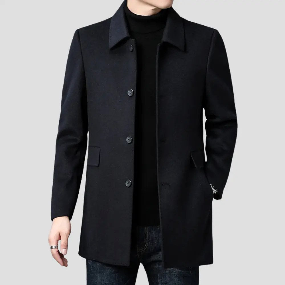 Christopher | Men's Classic Wool Overcoat, Tailored Formal Coat | The Dress Cellar