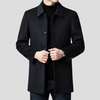 Christopher | Men's Classic Wool Overcoat, Tailored Formal Coat | The Dress Cellar