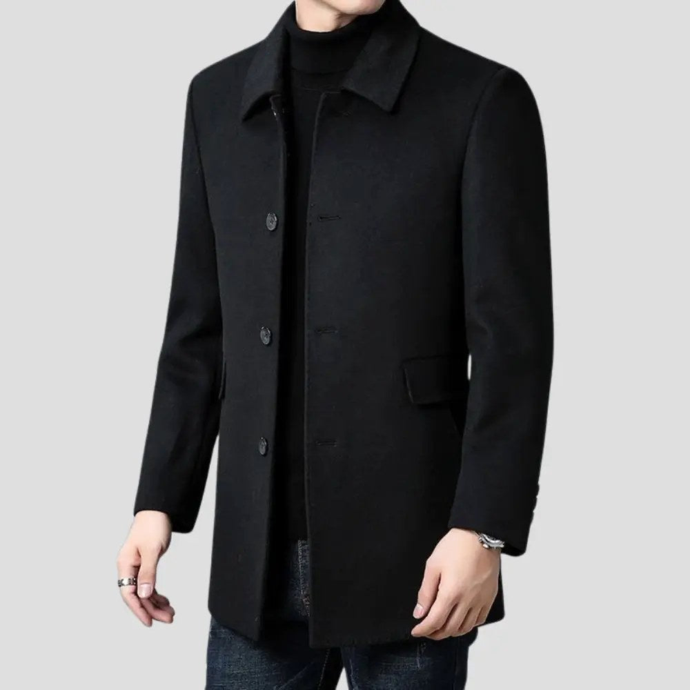 Christopher | Men's Classic Wool Overcoat, Tailored Formal Coat | The Dress Cellar