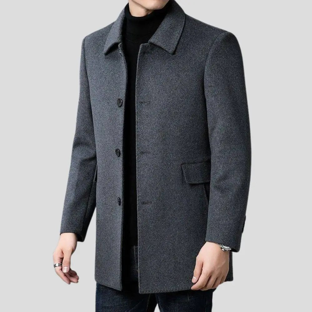 Christopher | Men's Classic Wool Overcoat, Tailored Formal Coat | The Dress Cellar