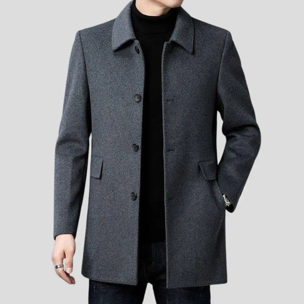 Christopher | Men's Classic Wool Overcoat, Tailored Formal Coat | The Dress Cellar