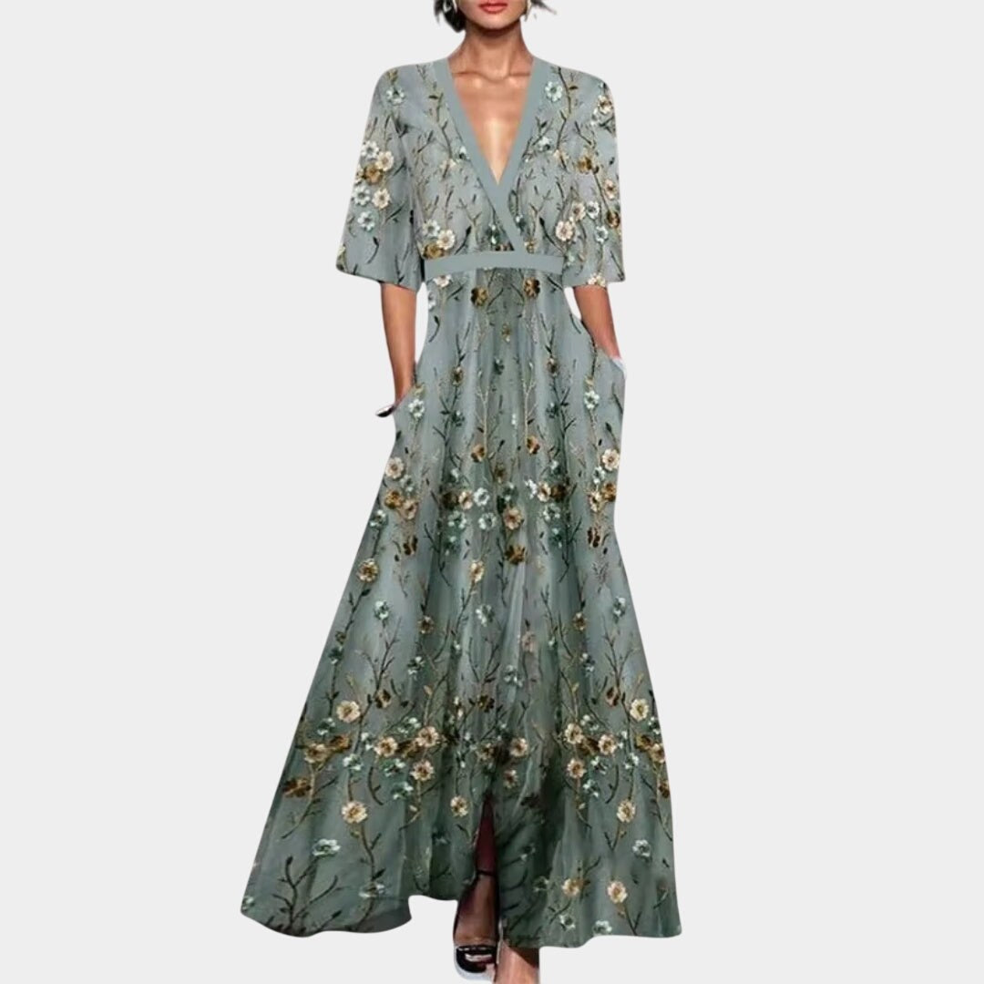 Claire | Women's Elegant Spring Midi Dress - White