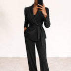 Claire | Women's Elegant Two-Piece Set - Zwart