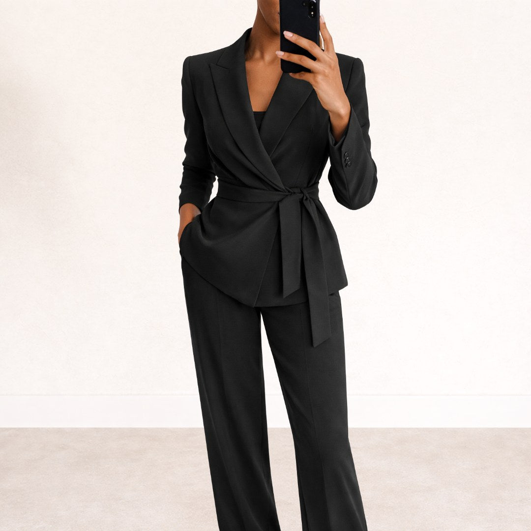 Claire | Women's Elegant Two-Piece Set - Zwart