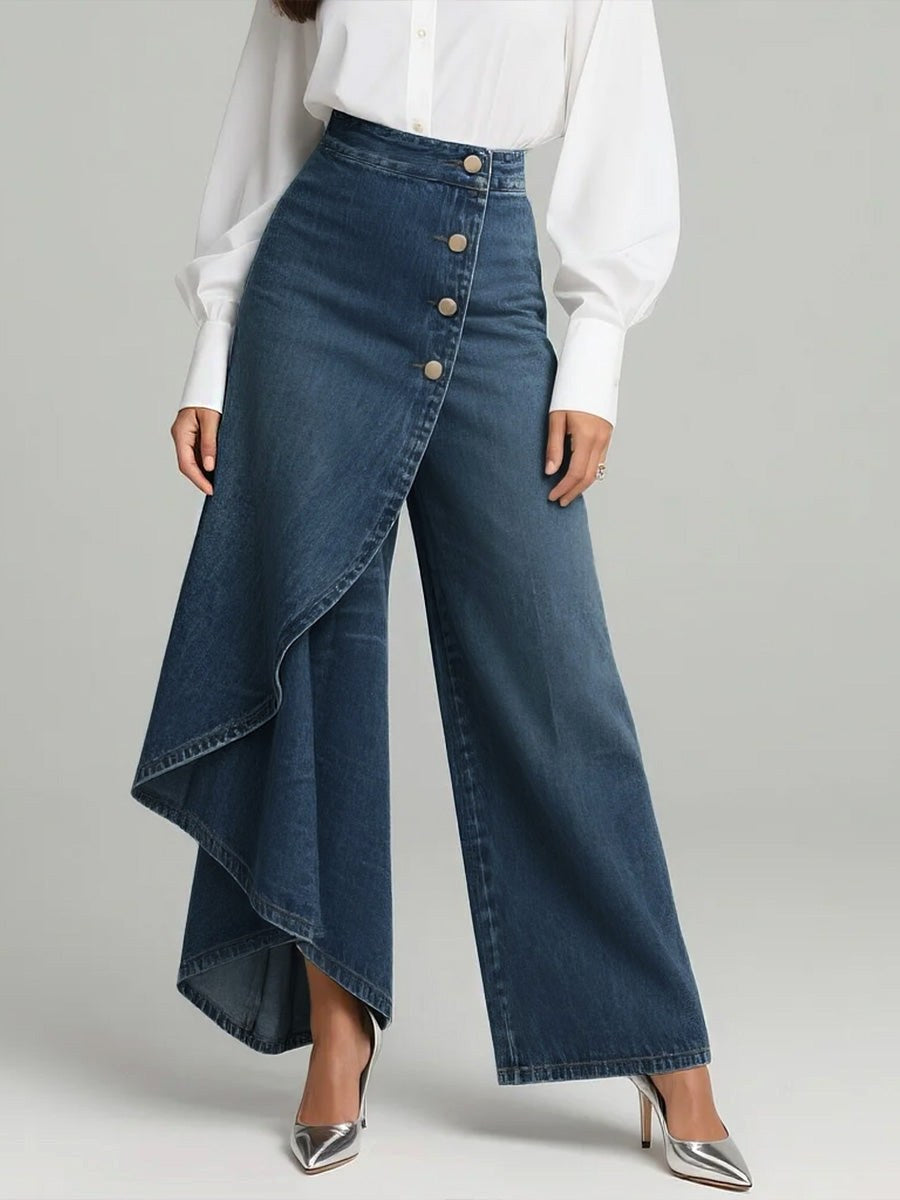 Claire | Women's High-Waisted Wide-Leg Jeans - image 3