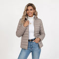 Clemence | Women's Lightweight Quilted Jacket, Slim-Fit Zip Jacket | The Dress Cellar | Grey