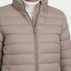 Clemence | Women's Lightweight Quilted Jacket, Slim-Fit Zip Jacket | The Dress Cellar | Matcha Color