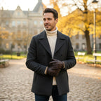Cody | Men's Faux Leather Winter Driving Gloves, Wool-Lined Warm Gloves | The Dress Cellar