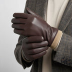 Cody | Men's Faux Leather Winter Driving Gloves, Wool-Lined Warm Gloves | The Dress Cellar