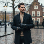 Cody | Men's Faux Leather Winter Driving Gloves, Wool-Lined Warm Gloves | The Dress Cellar