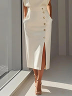 Colette | Women's Structured Midi Dress - image 11