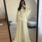 Colette | Women's Tiered Maxi Dress with Bell Sleeves, Formal Wedding Guest Dress | The Dress Cellar | Pink