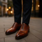 Colin | Men's Leather Brogue Dress Shoes, Formal Cowhide Loafers | The Dress Cellar