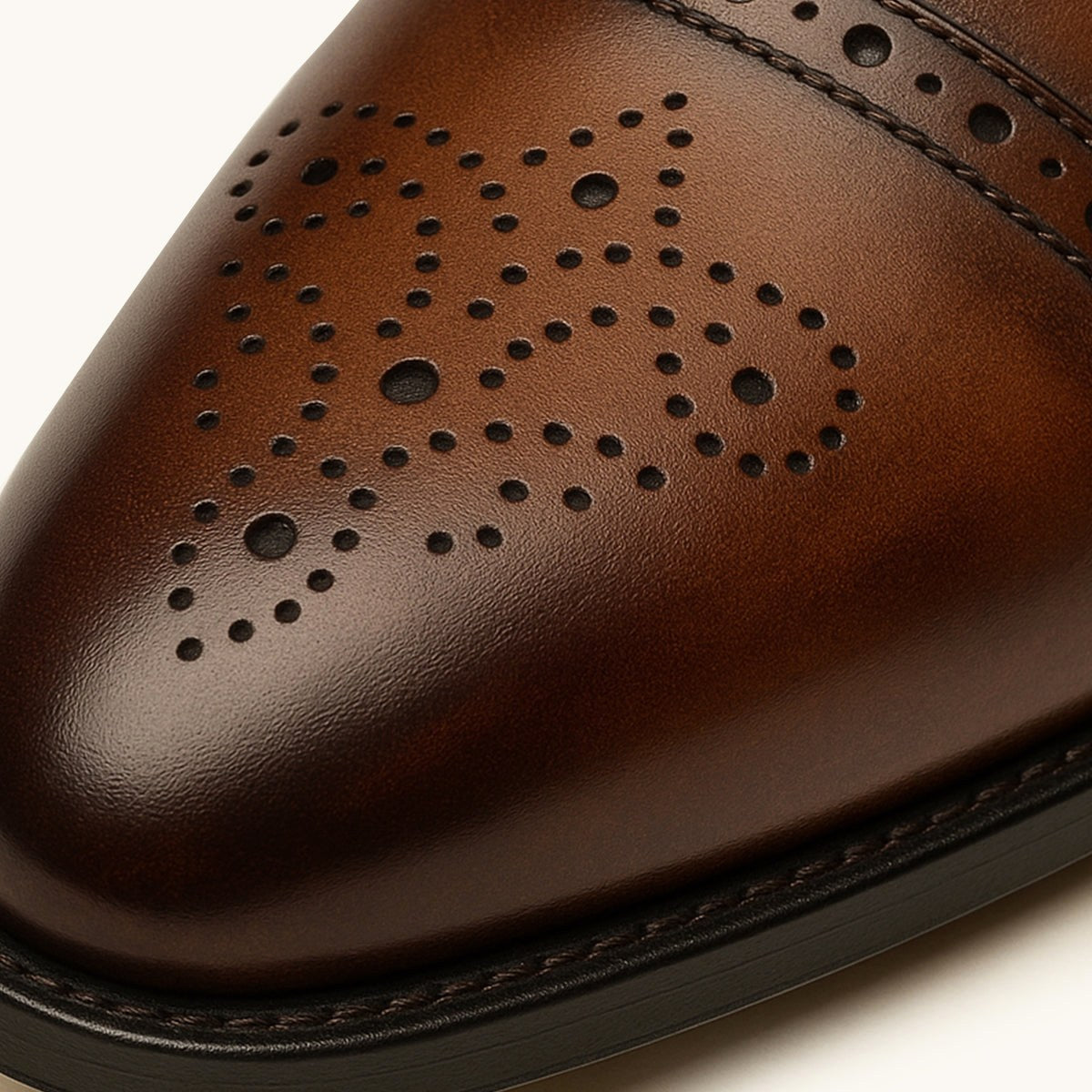 Colin | Men's Leather Brogue Dress Shoes, Formal Cowhide Loafers | The Dress Cellar