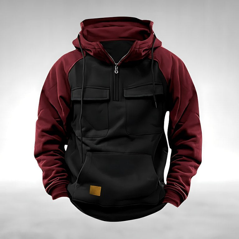 Colin | Men's Thick Cotton-Blend Hoodie, Warm Utility Hoodie | The Dress Cellar | Pink