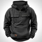 Colin | Men's Thick Cotton-Blend Hoodie, Warm Utility Hoodie | The Dress Cellar | Khaki
