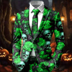 Colton | Women's Statement Blazer with Skull Print, Tailored Blazer | The Dress Cellar | Green