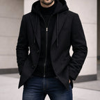 Connor | Men's Tailored Double-Layer Coat, Structured Wool-Blend Coat | The Dress Cellar | Camel