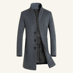 Cooper | Men's Wool Blend Single Breasted Trench Coat, Tailored Autumn Coat | The Dress Cellar