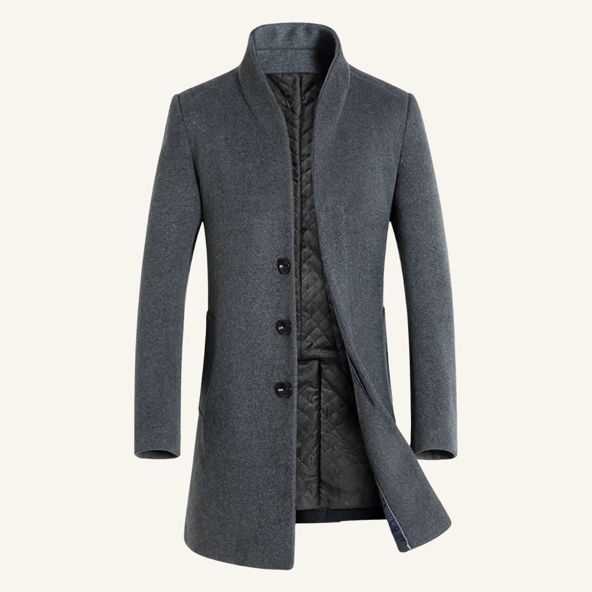Cooper | Men's Wool Blend Single Breasted Trench Coat, Tailored Autumn Coat | The Dress Cellar