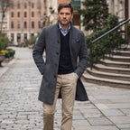 Cooper | Men's Wool Blend Single Breasted Trench Coat, Tailored Autumn Coat | The Dress Cellar