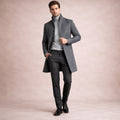 Cooper | Men's Wool Blend Single Breasted Trench Coat, Tailored Autumn Coat | The Dress Cellar